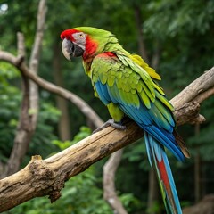 Fototapeta premium Vibrant Parrots: Colorful Birds of the Tropical Rainforest