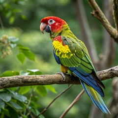 Vibrant Parrots: Colorful Birds of the Tropical Rainforest