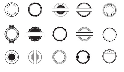 Vector design collection Make your own custom badge on chalkboard