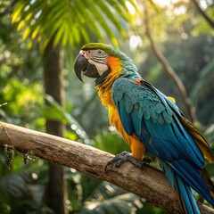Vibrant Parrots: Colorful Birds of the Tropical Rainforest