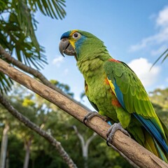 Vibrant Parrots: Colorful Birds of the Tropical Rainforest