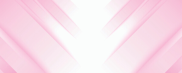 Pink white abstract background geometry shine and layer element vector for presentation design. 
