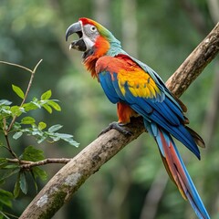 Vibrant Parrots: Colorful Birds of the Tropical Rainforest