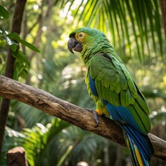 Vibrant Parrots: Colorful Birds of the Tropical Rainforest