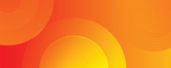 Abstract orange background with circles. geometric shapes background for flyer, poster, brochure, cover