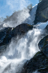 waterfall in the mountains