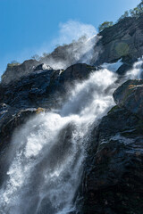 waterfall in the mountains
