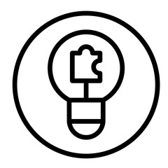 Problem Resolution Vector Line Icon Design
