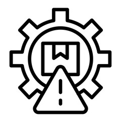 Supply Chain Risk Plan Vector Line Icon Design