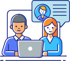 man-and-woman-attending-an-online-class