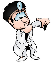 Obraz premium vector illustration of a man doctor