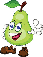 green apple cartoon character