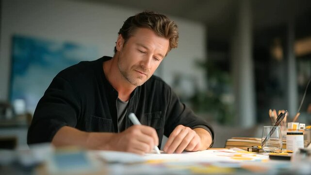 Tech Enthusiast Labeling a Memory Card at a Desk with Marker