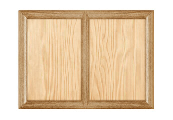 brown wooden frame isolated on white background