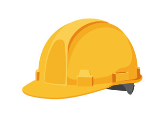 Bright Yellow Safety Hard Hat Illustration