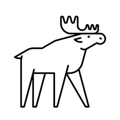 Moose Logo. Icon design. Template elements
