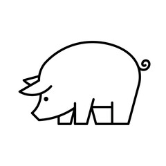 Pig Logo. Icon design. Template elements
