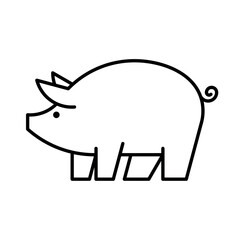 Pig Logo. Icon design. Template elements
