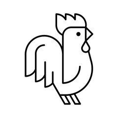 Rooster Logo. Icon design. Template elements

