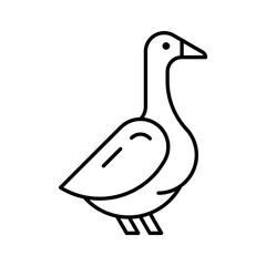 Goose Logo. Icon design. Template elements
