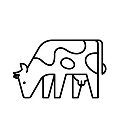 Cow Logo. Icon design. Template elements
