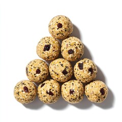 Obraz premium Delicious energy balls recipe healthy snacks for athletes homemade protein bites food photography studio shot