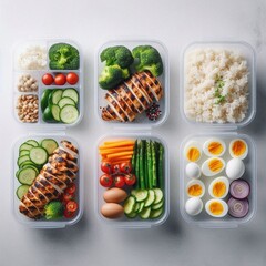 Healthy Meal Prep Delicious and Convenient Grilled Chicken, Rice, and Veggie Lunch Boxes