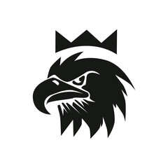 Majestic Eagle Head crowned design perfect for logos branding apparel and majestic themed projects needing a powerful graphic element