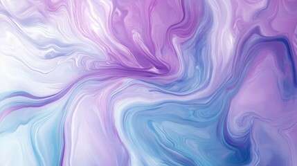 Obraz premium Smooth pastel brushstrokes blend mint and lilac hues into a swirling abstract composition full of softness and harmony