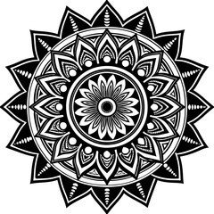 Intricate Mandala Design Featuring Symmetrical Patterns and Spiritual Geometry for Meditation, Art, and Decoration
