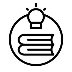 Company Knowledgebase Vector Line Icon Design