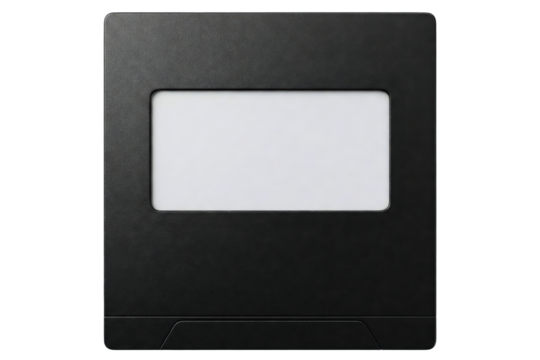 Sleek black photo frame ready to showcase cherished memories isolated on a transparent background