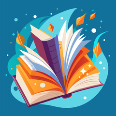 vector illustration of a colorful book