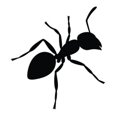 Ant Silhouette Vector Design in Black and White