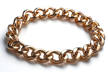 Obraz premium golden chain on white background