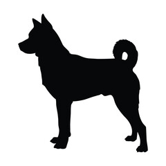Simple Dog Side View Silhouette Illustration