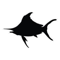 Fish Vector Illustration Silhouette Black Design