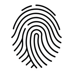 Unique Fingerprint Minimal Vector Logo Design Image