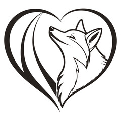 Clean Heart Symmetrical Minimal Vector Logo Design