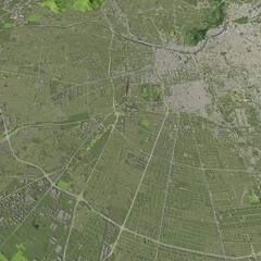 Fototapeta premium 3D illustration of city and urban in Santiago Chile