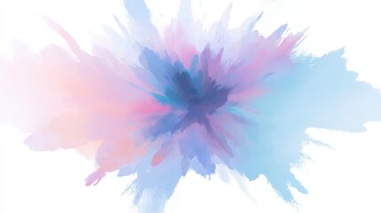 Obraz premium Pastel Watercolor Stain on White Background