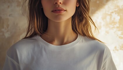 Woman's White T-Shirt Mockup Simple & Stylish