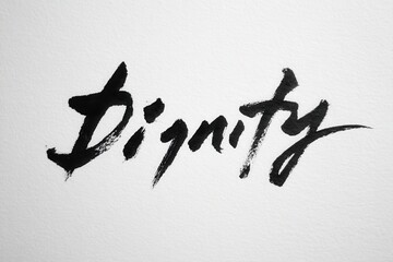 “Dignity” in Japanese Calligraphy Style