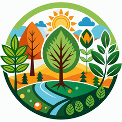 Elegant Nature-Themed Logo Designs Incorporating Trees, Leaves, and Eco Elements for Organic Branding and Environmental Identity