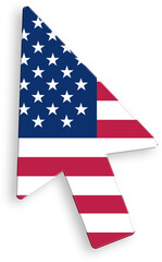 American Flag Cursor Icon 4th of July USA Independence Day Veterans Day