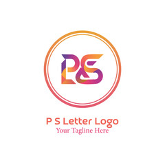 P S Letter Logo – Bold & Colorful Identity for Creative Brands | Modern Initial-Based Design