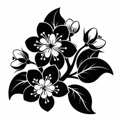 Obraz premium black and white flower