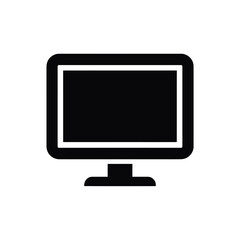 Black Silhouette Monitor Icon Computer Screen Display