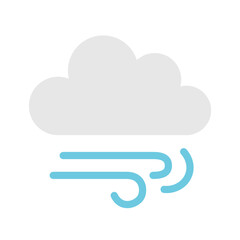Cloud and Wind Symbol – Vector Illustration