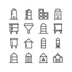 water infrastructure icon set vector illustration